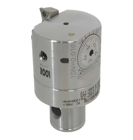 High-precision CNC finish boring head with micrometer adjustment for accurate hole machining in steel and aluminum