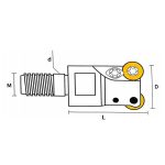 Drawing of TRS screw-on face milling head
