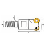 drawing of rc screw-on Circular Insert face Milling cutter