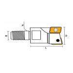 Drawing of the ASM/AHU threaded shoulder milling head