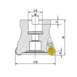 Drawing of R200 Face Milling Cutter